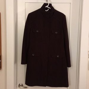 Dark Brown JLO by Jennifer Lopez Knee Length Coat